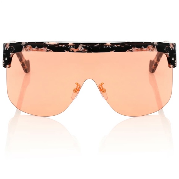Loewe ‘Show’ Rose Pink Shield Tortoise Sunglasses